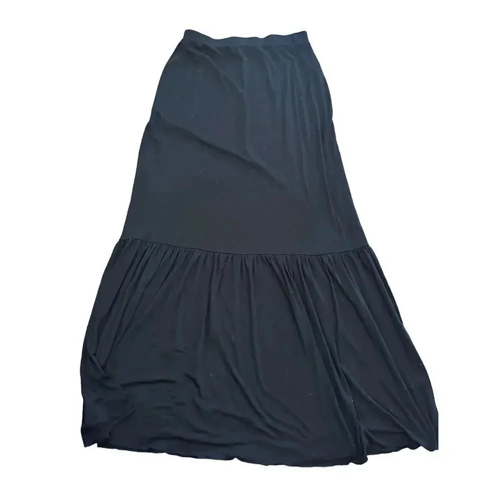 Banana Republic Women's Black Elastic Waist Maxi Skirt Size Large